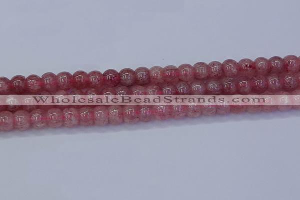 CBQ441 15.5 inches 10*12mm rondelle strawberry quartz beads