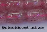 CBQ450 15.5 inches 15*20mm drum strawberry quartz beads