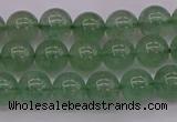 CBQ491 15.5 inches 6mm round green strawberry quartz beads