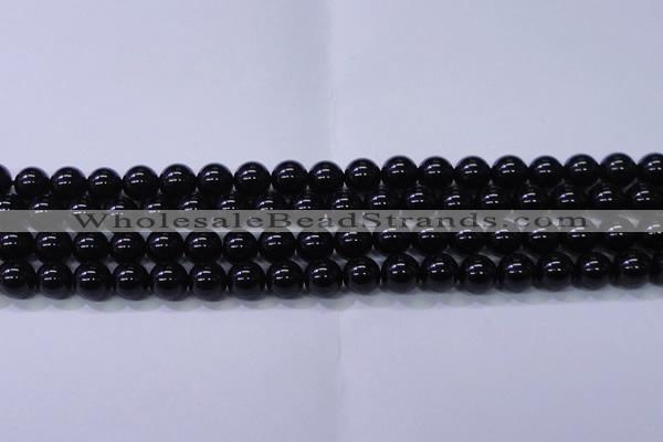 CBQ502 15.5 inches 8mm round natural black quartz beads