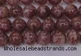 CBQ602 15.5 inches 8mm round natural strawberry quartz beads