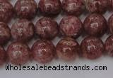 CBQ603 15.5 inches 10mm round natural strawberry quartz beads