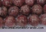 CBQ604 15.5 inches 12mm round natural strawberry quartz beads