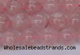 CBQ609 15.5 inches 12mm round natural strawberry quartz beads