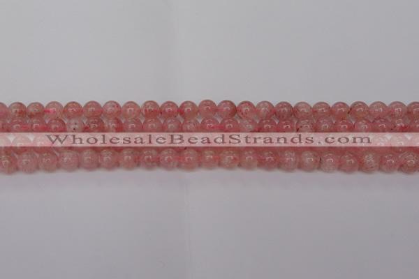 CBQ611 15.5 inches 6mm round natural strawberry quartz beads