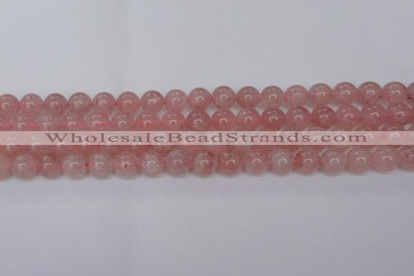 CBQ614 15.5 inches 12mm round natural strawberry quartz beads