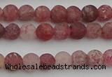 CBQ660 15.5 inches 6mm round matte strawberry quartz beads