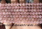 CBQ706 15.5 inches 6mm round strawberry quartz beads wholesale