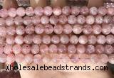 CBQ707 15.5 inches 8mm round strawberry quartz beads wholesale