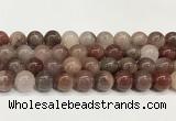 CBQ732 15.5 inches 12mm round strawberry quartz beads wholesale