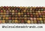 CBQ736 15.5 inches 6mm round red moss agate beads wholesale