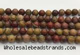 CBQ742 15.5 inches 10mm round red moss agate gemstone beads wholesale