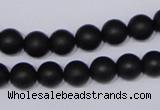 CBS03 15.5 inches 8mm round black stone beads wholesale