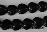 CBS231 15.5 inches 12*12mm heart blackstone beads wholesale