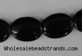 CBS251 15.5 inches 15*20mm oval blackstone beads wholesale