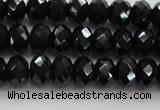 CBS515 15.5 inches 5*7mm faceted rondelle AA grade black spinel beads