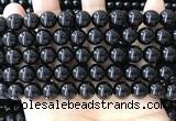 CBS543 15.5 inches 10mm round black spinel gemstone beads