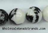 CBW107 15.5 inches 18mm round black & white jasper beads