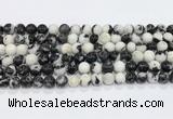 CBW172 15.5 inches 8mm round black & white jasper gemstone beads wholesale