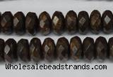 CBZ404 15.5 inches 6*12mm faceted rondelle bronzite gemstone beads