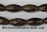 CBZ406 15.5 inches 10*20mm rice bronzite gemstone beads