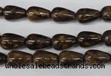 CBZ411 15.5 inches 8*12mm teardrop bronzite gemstone beads