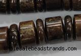 CBZ58 15.5 inches 6*18mm & 12*18mm rondelle bronzite gemstone beads