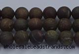 CBZ600 15.5 inches 4mm round matte bronzite beads wholesale