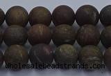 CBZ602 15.5 inches 8mm round matte bronzite beads wholesale