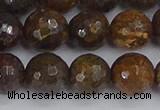 CBZ614 15.5 inches 12mm faceted round bronzite gemstone beads