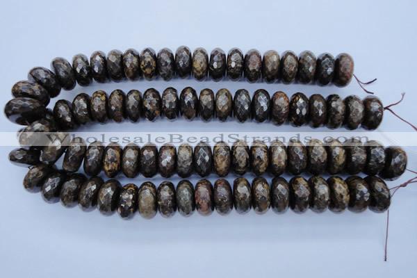 CBZ68 15.5 inches 10*20mm faceted rondelle bronzite gemstone beads