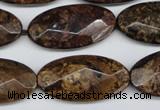 CBZ81 15.5 inches 15*30mm faceted oval bronzite gemstone beads