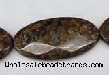 CBZ82 15.5 inches 20*40mm faceted oval bronzite gemstone beads