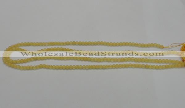 CCA02 15.5 inches 4mm round yellow calcite gemstone beads wholesale