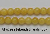 CCA04 15.5 inches 8mm round yellow calcite gemstone beads wholesale