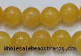 CCA07 15.5 inches 14mm round yellow calcite gemstone beads wholesale