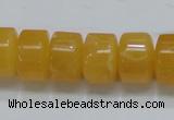 CCA09 15.5 inches 10*16mm wheel-shaped yellow calcite gemstone beads