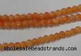 CCA300 15.5 inches 4mm round orange calcite gemstone beads wholesale