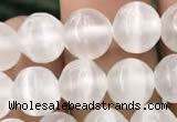 CCA362 15.5 inches 8mm round white calcite gemstone beads