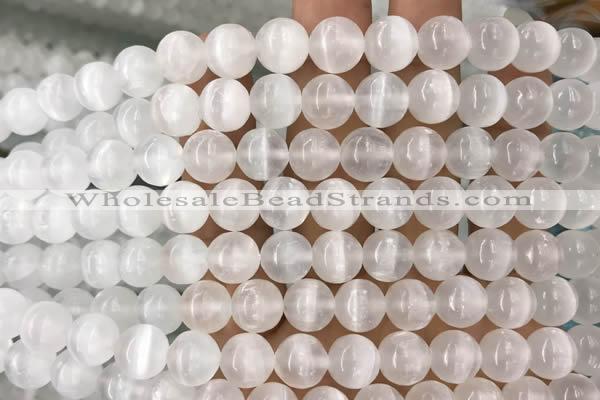 CCA363 15.5 inches 10mm round white calcite gemstone beads