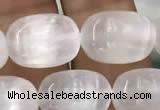 CCA370 15.5 inches 10*14mm rice white calcite gemstone beads