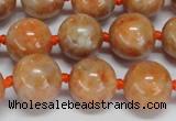 CCA454 15.5 inches 12mm round orange calcite gemstone beads