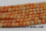 CCA50 15.5 inches 4mm round orange calcite gemstone beads wholesale