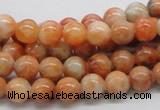 CCA51 15.5 inches 8mm round orange calcite gemstone beads wholesale