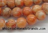 CCA53 15.5 inches 12mm round orange calcite gemstone beads wholesale