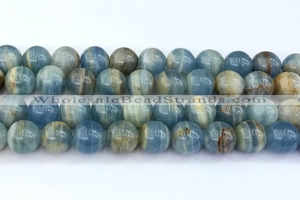 CCA549 15 inches 11mm - 12mm round blue calcite beads