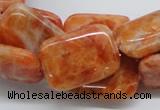 CCA59 15.5 inches 18*25mm rectangle orange calcite gemstone beads