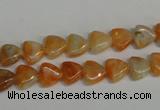 CCA68 15.5 inches 8*8mm triangle orange calcite gemstone beads