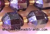 CCB1012 15 inches 9*10mm faceted red garnet beads