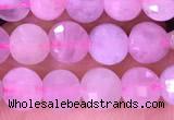 CCB1042 15 inches 4mm faceted coin morganite beads